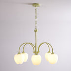 Lustre moderne Gilroy en Matcha et blanc verre