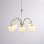 Lustre moderne Gilroy en Creamy blanc et blanc verre