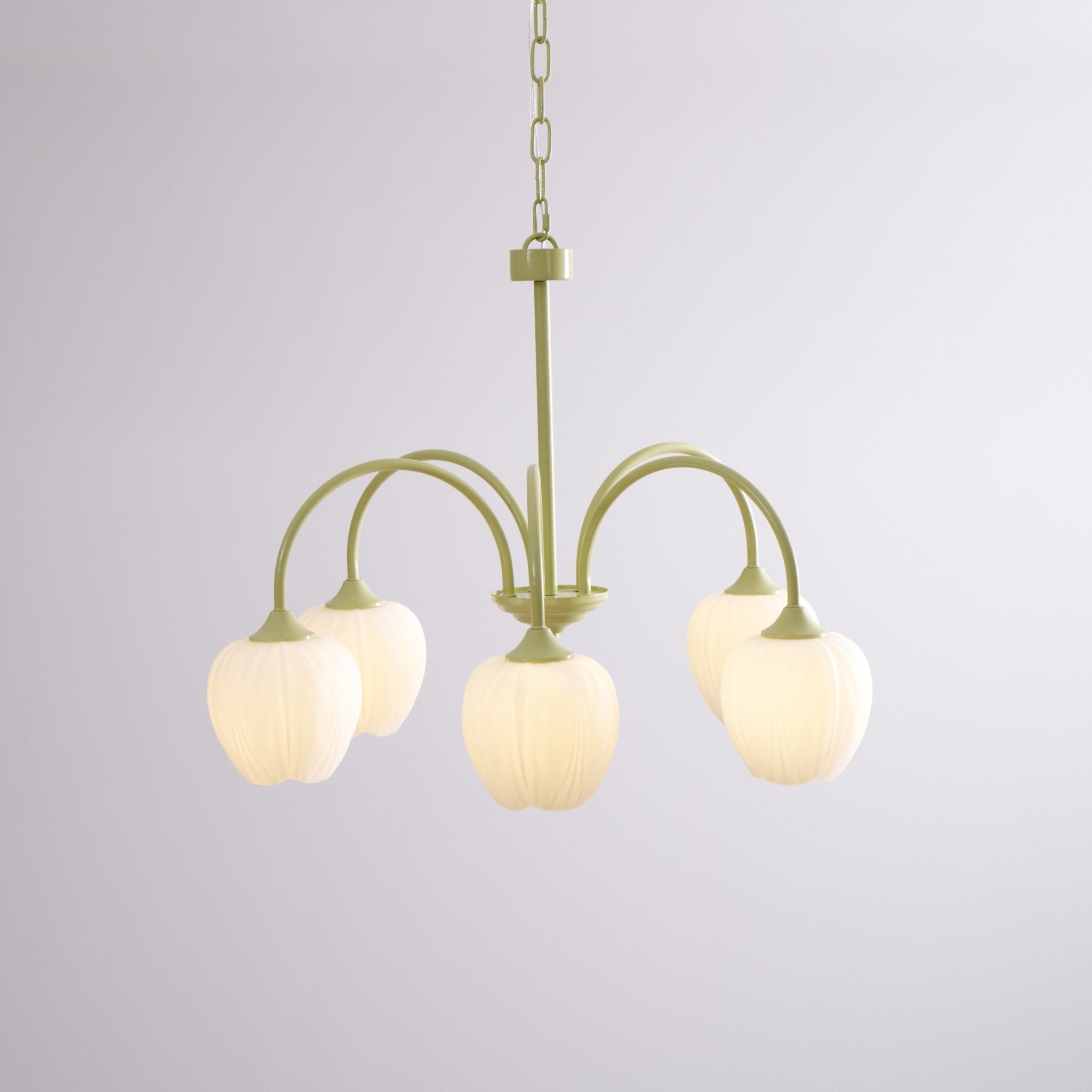 Lustre moderne Gilroy en Creamy blanc et blanc verre