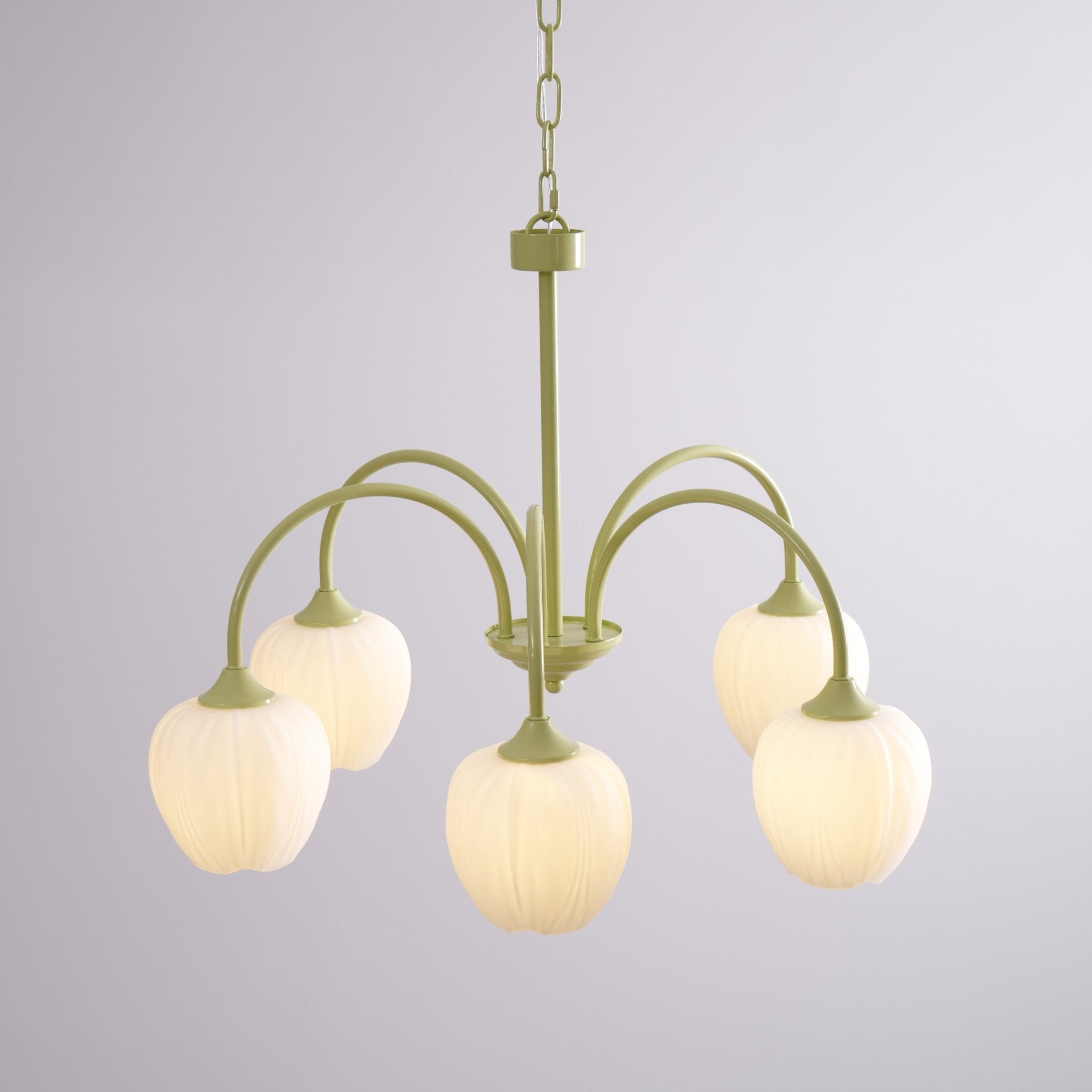 Lustre moderne Gilroy en Matcha et blanc verre
