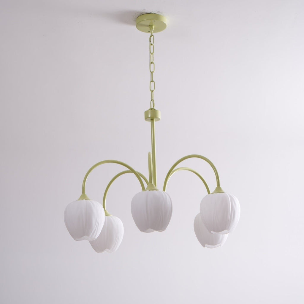 Lustre moderne Gilroy en Matcha et blanc verre