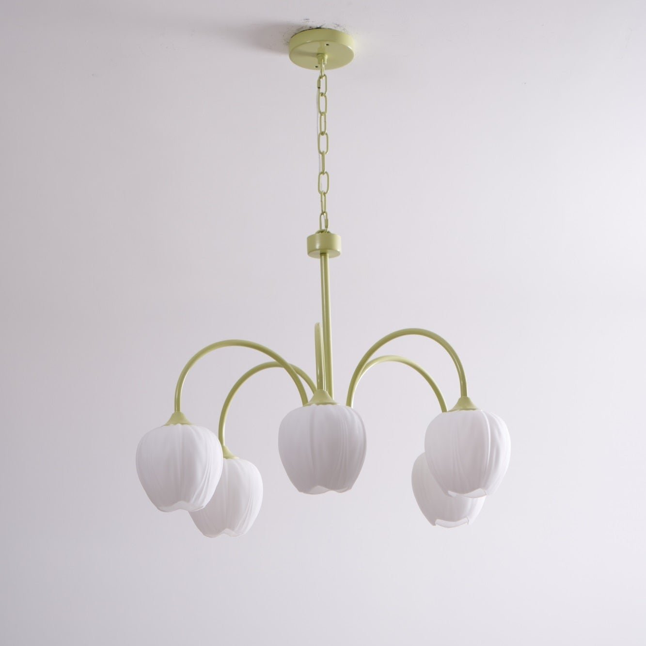 Lustre moderne Gilroy en Matcha et blanc verre