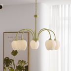 Lustre moderne Gilroy en Creamy blanc et blanc verre