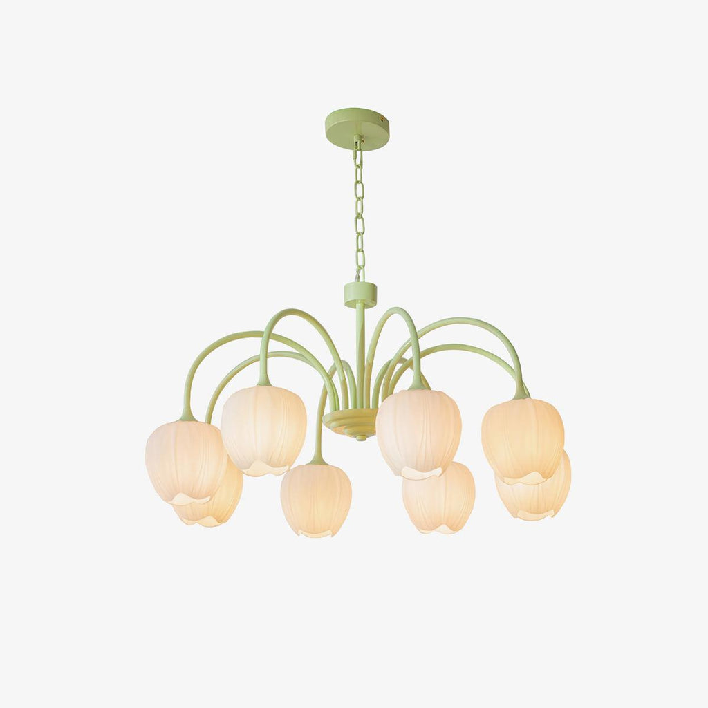 Lustre moderne Gilroy en Matcha et blanc verre