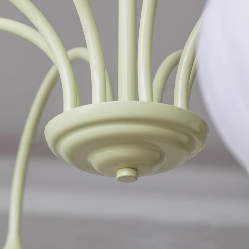 Lustre moderne Gilroy en Matcha et blanc verre
