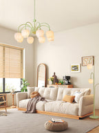 Lustre moderne Gilroy en Matcha et blanc verre
