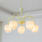 Lustre moderne Gilroy en Matcha et blanc verre
