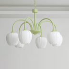 Lustre moderne Gilroy en Creamy blanc et blanc verre