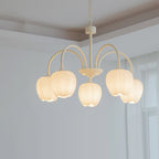 Lustre moderne Gilroy en Creamy blanc et blanc verre