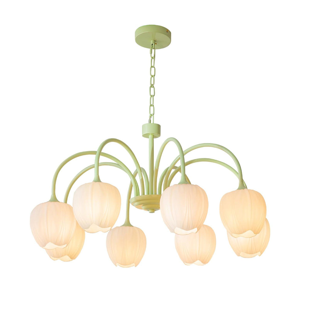 Lustre moderne Gilroy en Creamy blanc et blanc verre