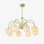 Lustre moderne Gilroy en Matcha et blanc verre