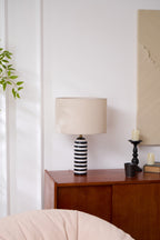 Lampe à poser moderne Gudvard en Marbre Noir et blanc