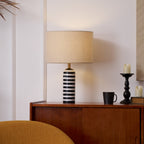 Lampe à poser moderne Gudvard en Marbre Noir et blanc