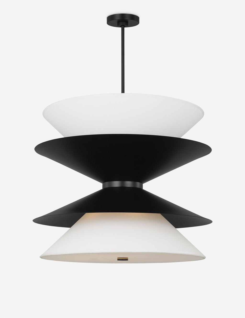 Suspension moderne Wystan en noir et blanc - Noir et blanc