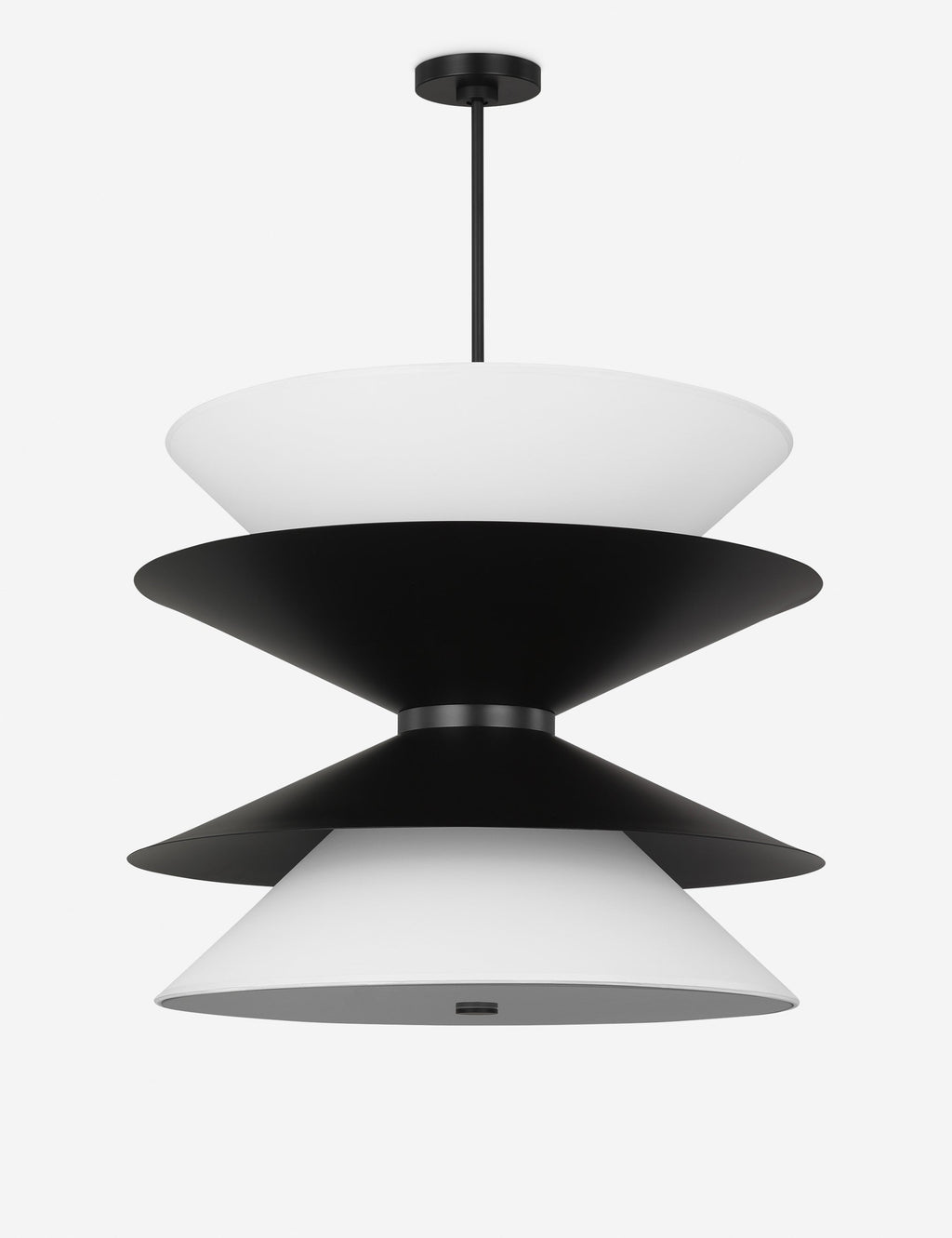 Suspension moderne Wystan en noir et blanc - Noir et blanc