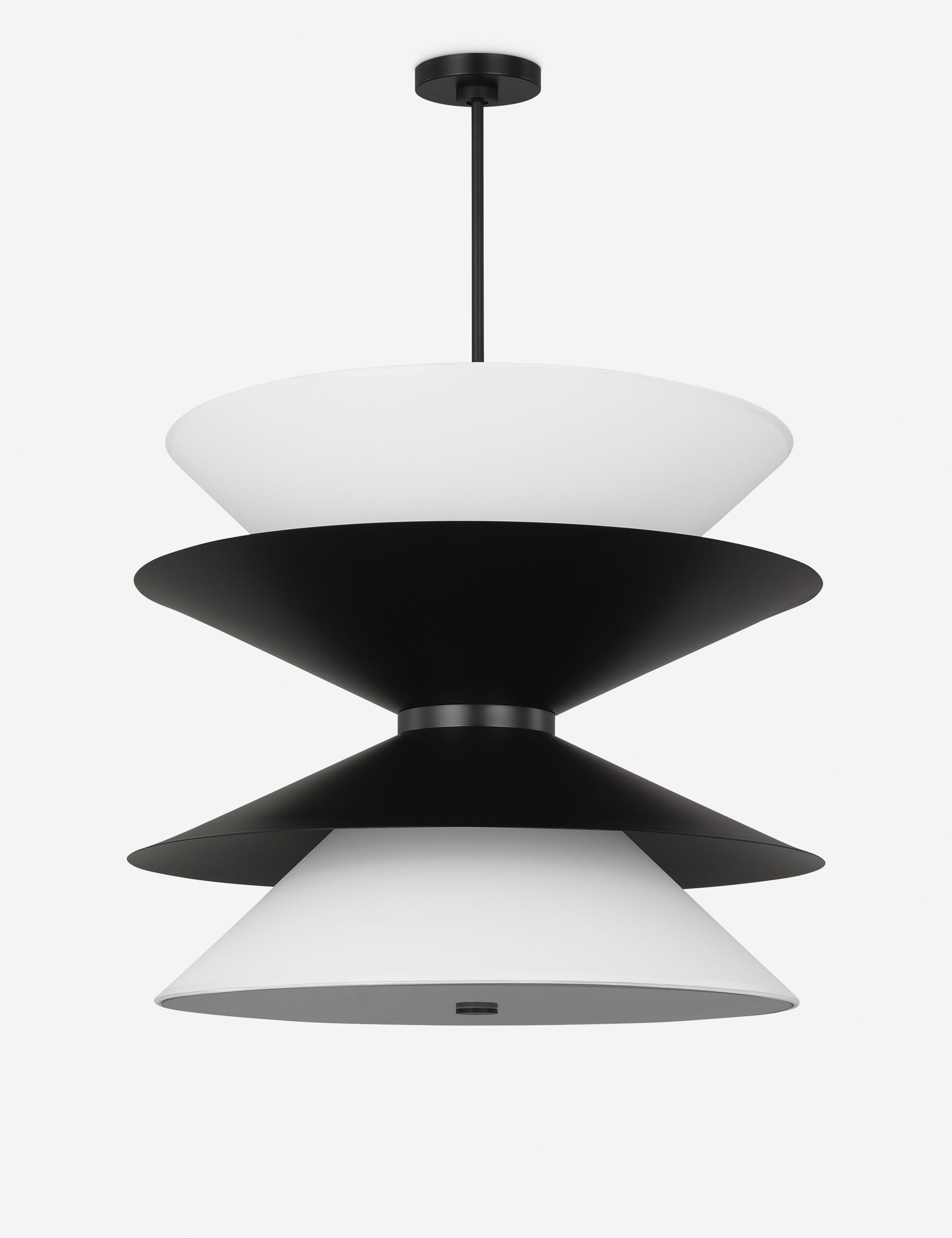 Suspension moderne Wystan en noir et blanc - Noir et blanc
