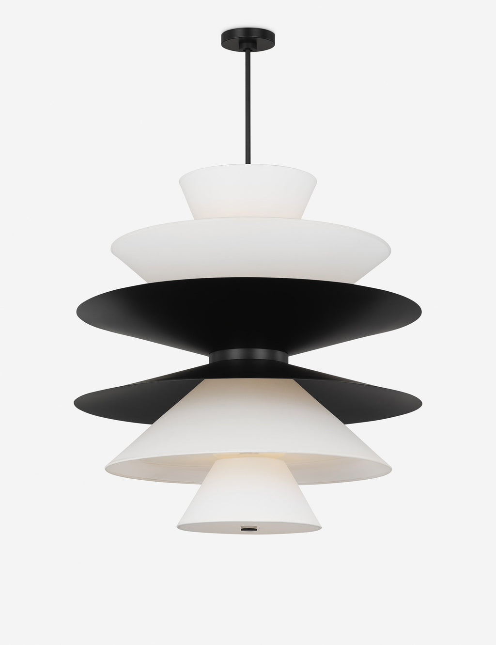 Suspension moderne Wystan en noir et blanc - Noir et blanc
