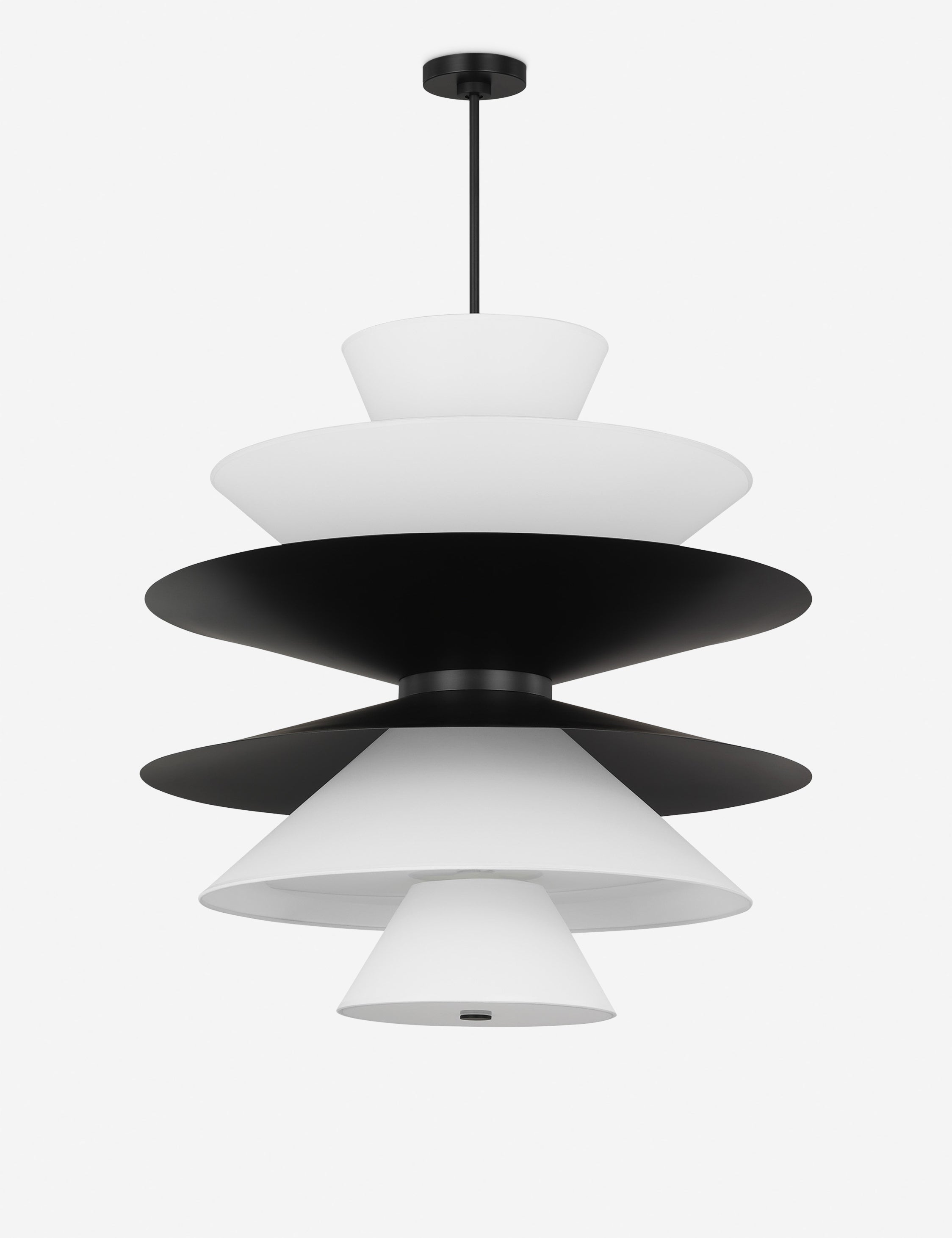 Suspension moderne Wystan en noir et blanc - Noir et blanc