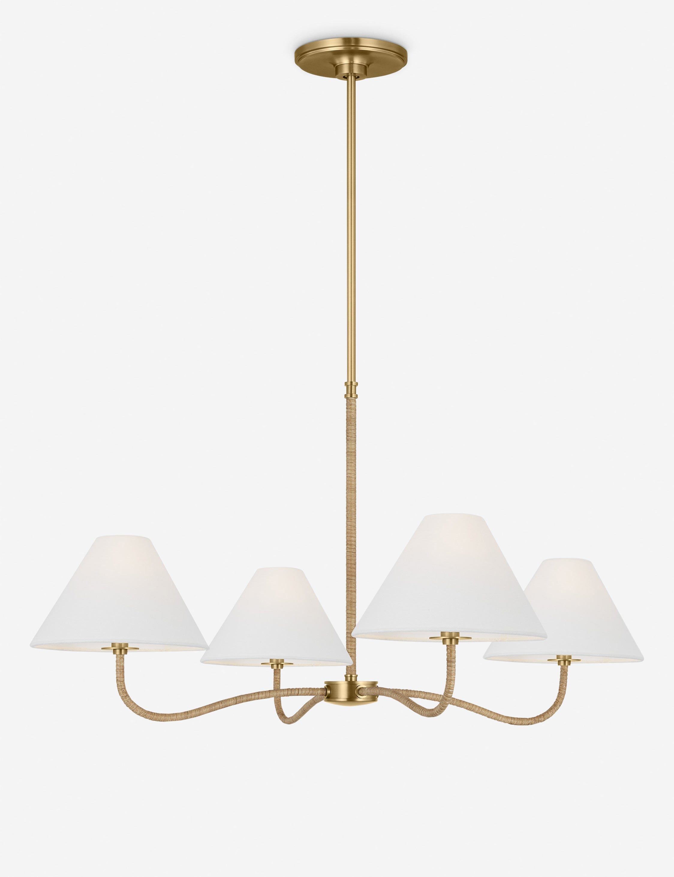 Lustre contemporain Dirk en laiton bruni - Laiton bruni
