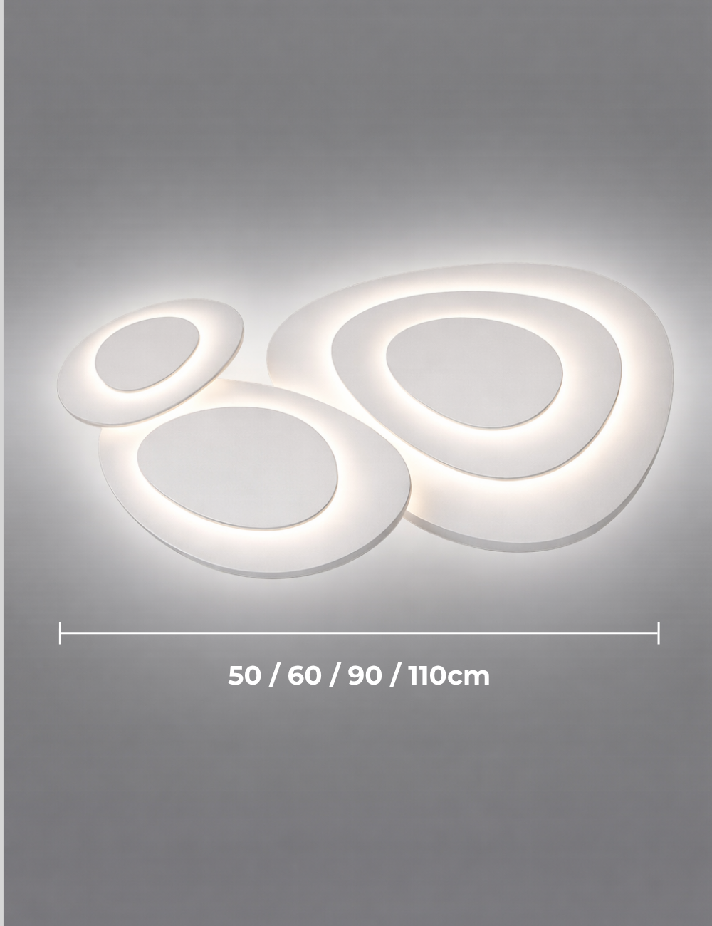 Plafonnier LED Aadam Nuage en Métal Blanc