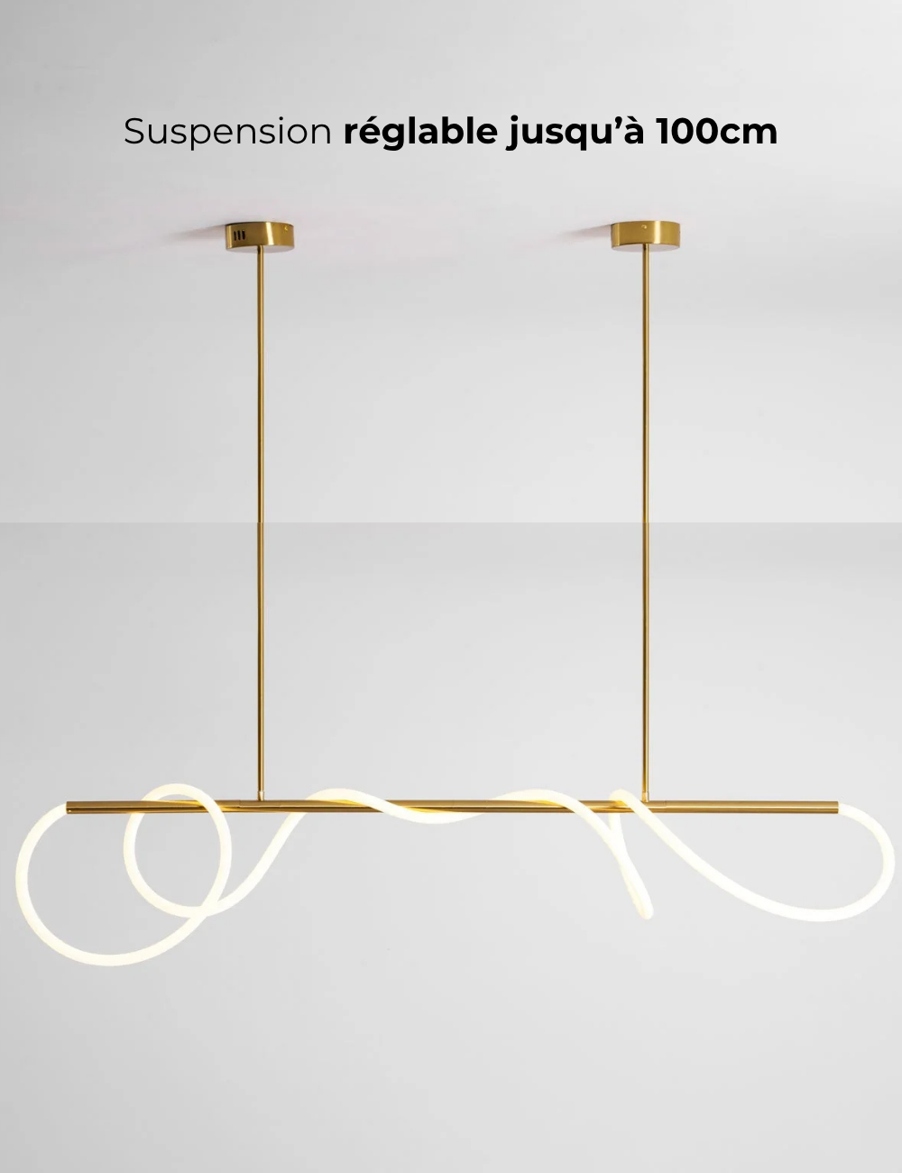 Lustre moderne Dagan en Métal Or et blanc