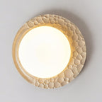 Plafonnier moderne Thjodolf en pierre Travertin jaune et blanc
