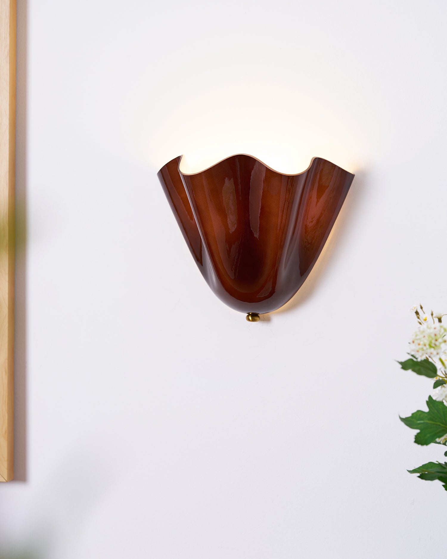 Applique murale moderne Oddur en Métal Beige