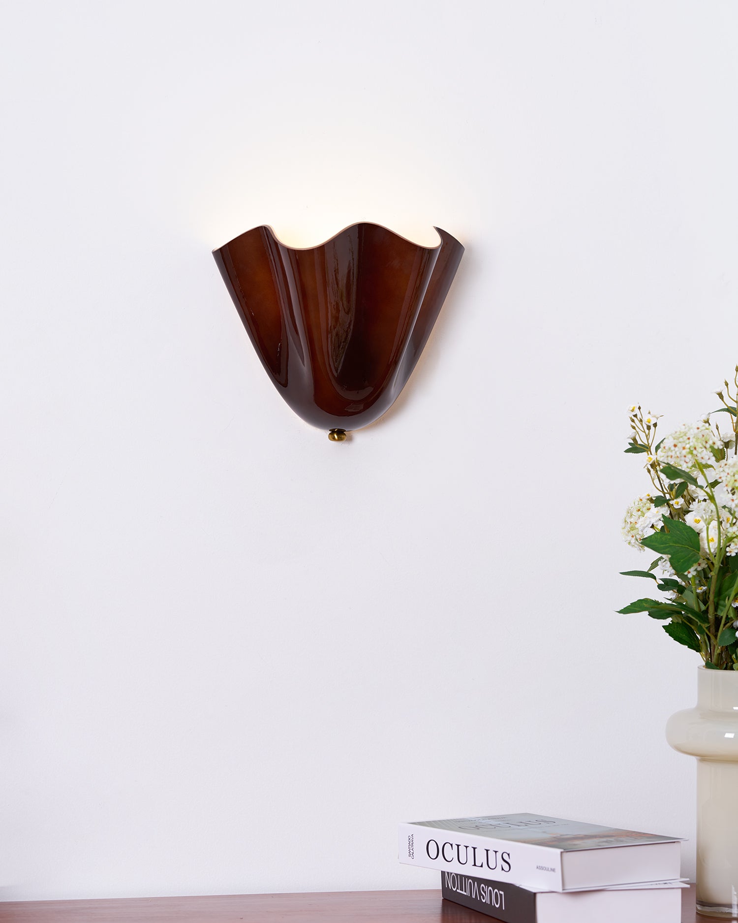 Applique murale moderne Oddur en Métal Beige