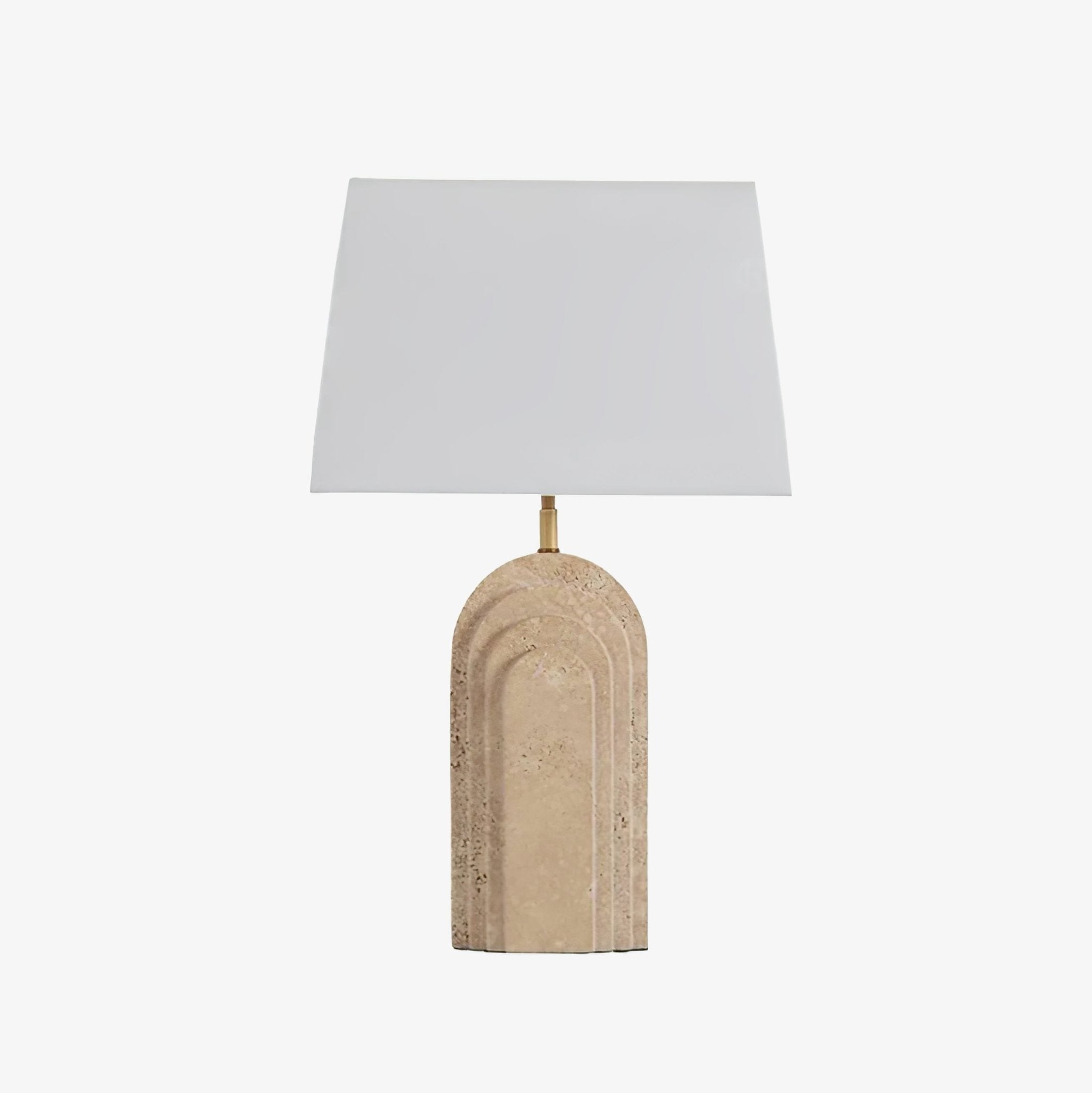 Lampe à poser moderne Lev en Travertin jaune et blanc