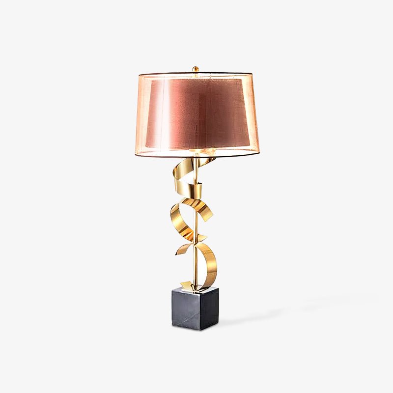 Lampe à poser moderne Rikard en Doré et noir marbre