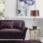 Lampe à poser moderne Rikard en Doré et noir marbre