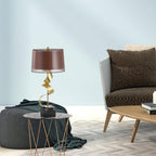 Lampe à poser moderne Rikard en Doré et noir marbre