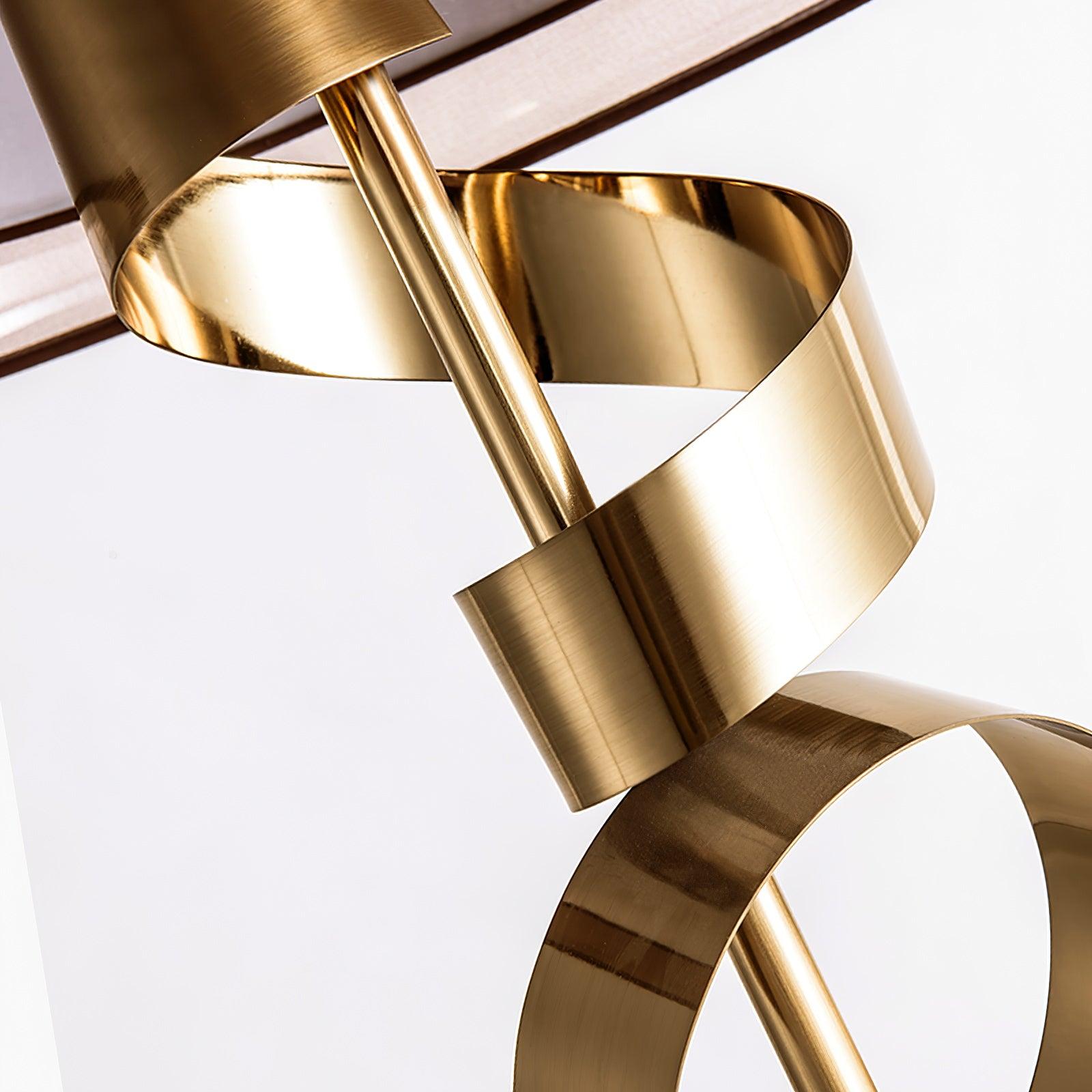 Lampe à poser moderne Rikard en Doré et noir marbre