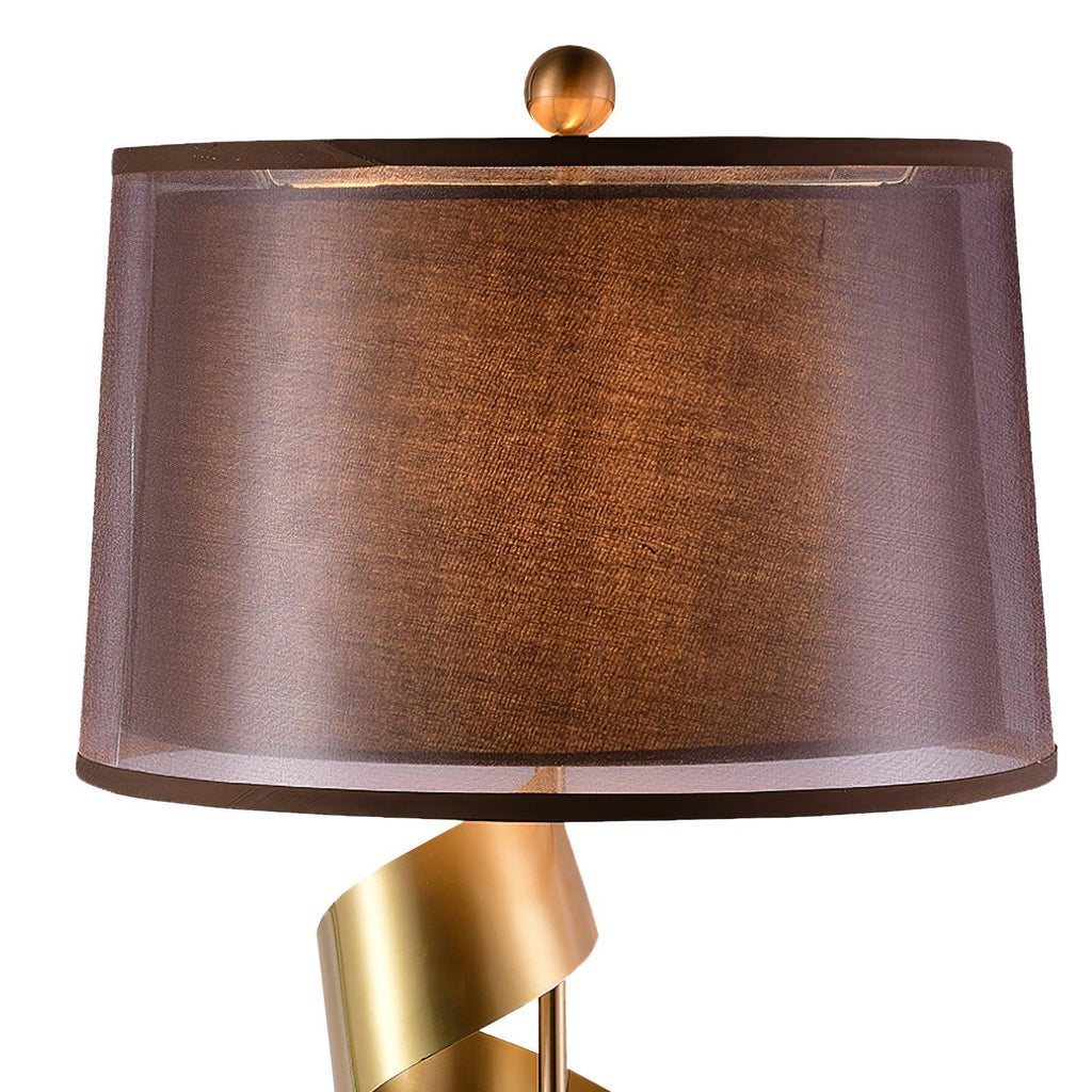 Lampe à poser moderne Rikard en Doré et noir marbre
