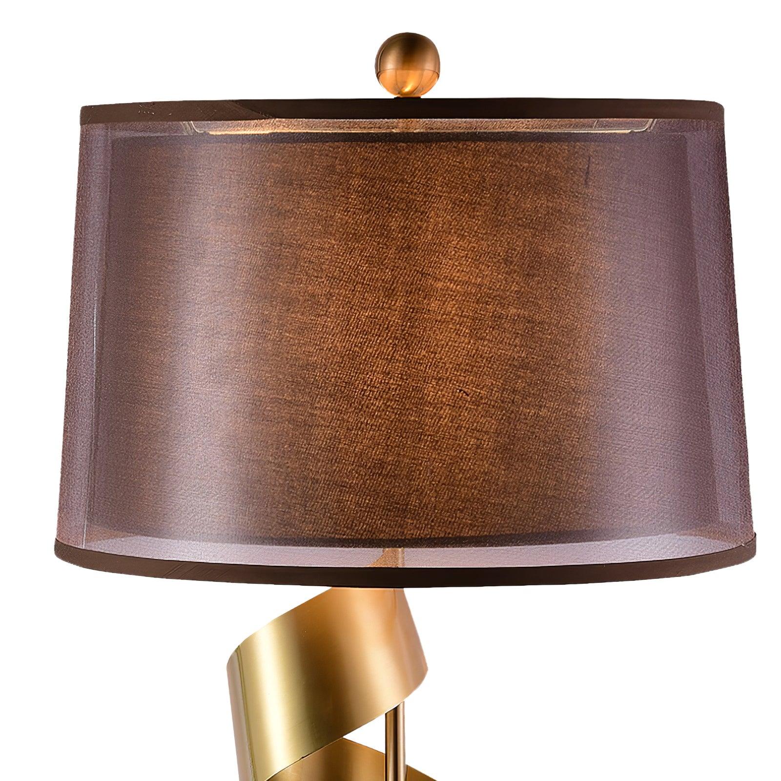 Lampe à poser moderne Rikard en Doré et noir marbre