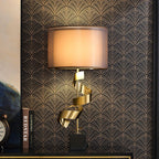 Lampe à poser moderne Rikard en Doré et noir marbre