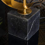 Lampe à poser moderne Rikard en Doré et noir marbre