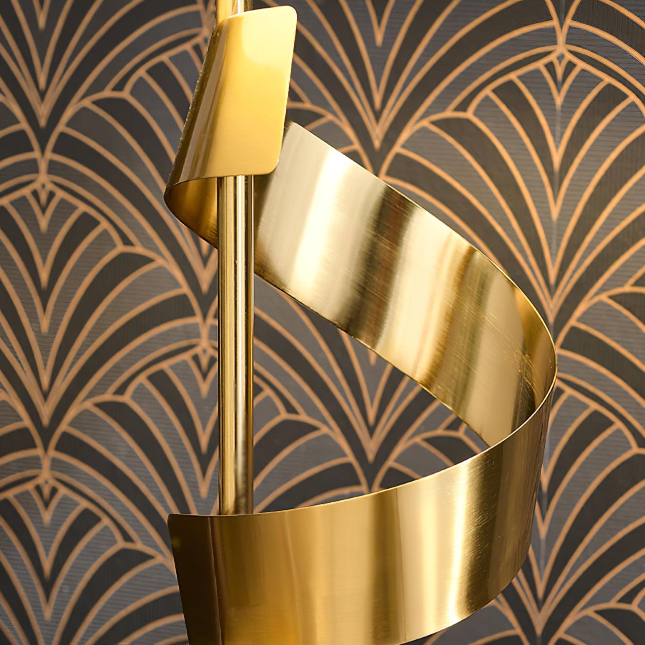Lampe à poser moderne Rikard en Doré et noir marbre