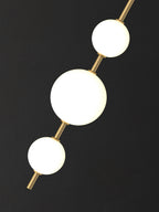 Applique murale moderne Lauritz en Verre Noir et plastique sphère