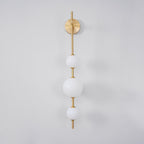 Applique murale moderne Lauritz en Verre Nickel et plastique sphère