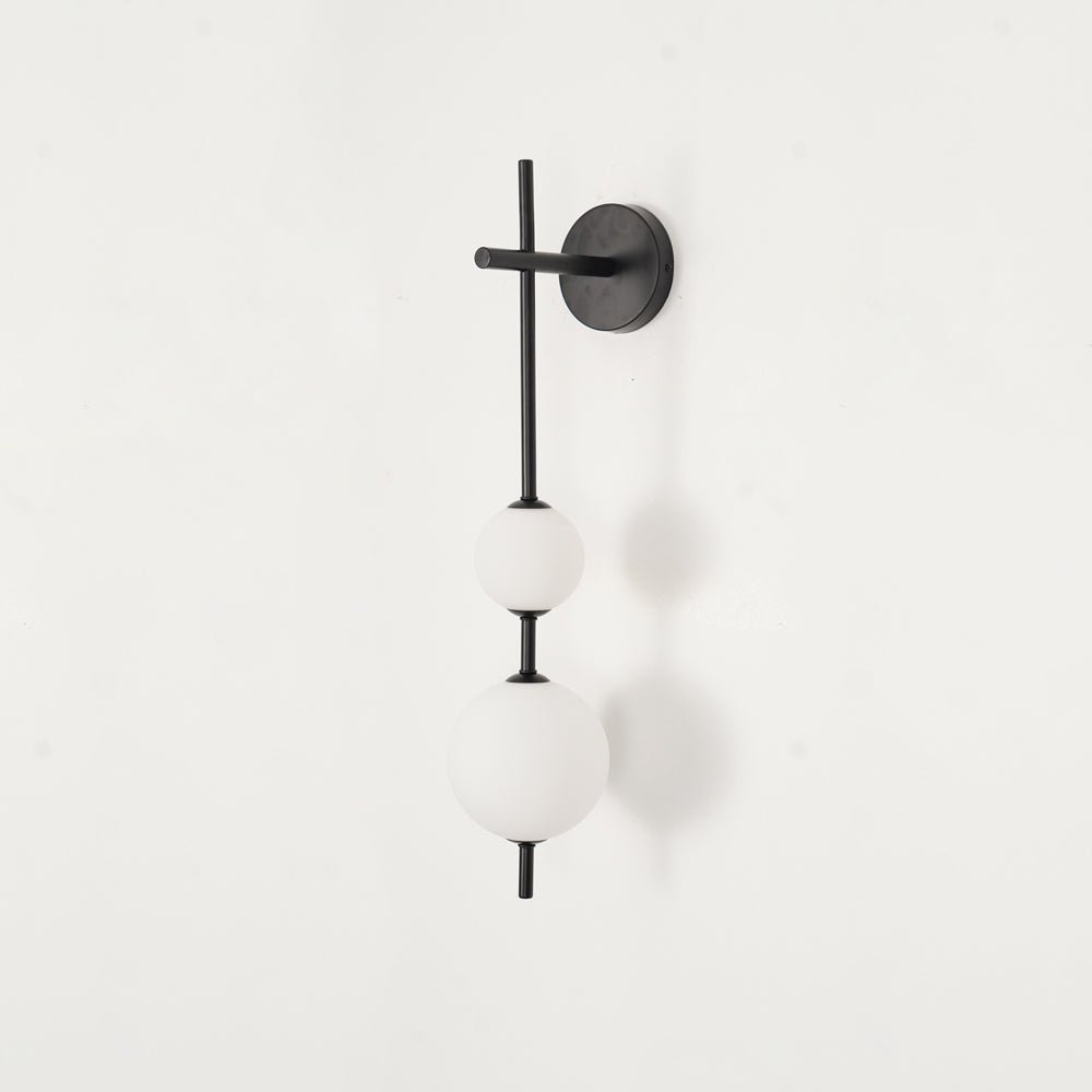 Applique murale moderne Lauritz en Noir et verre sphère