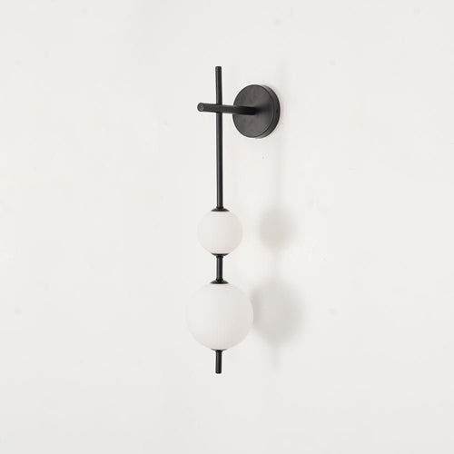 Applique murale moderne Lauritz en Noir et verre sphère