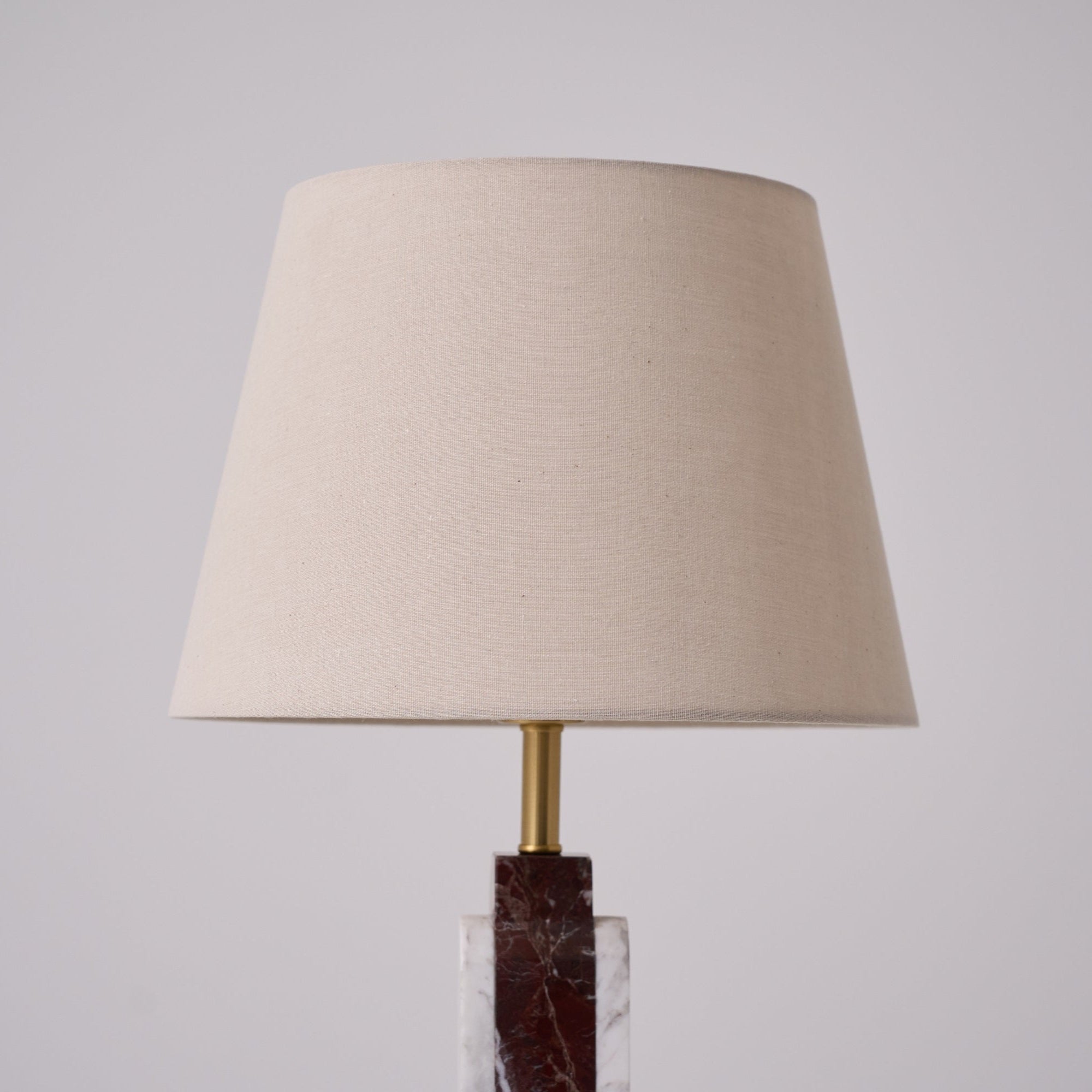 Lampe à poser moderne Steg en Foncé violet et blanc marbre