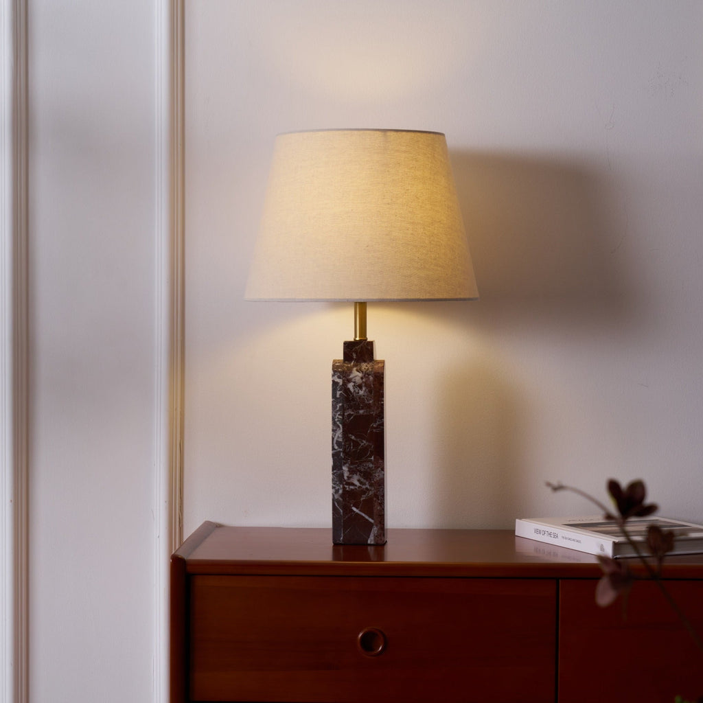 Lampe à poser moderne Steg en Foncé violet marbre