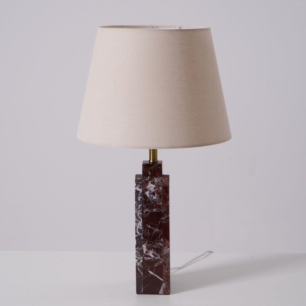 Lampe à poser moderne Steg en Foncé violet marbre