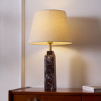 Lampe à poser moderne Steg en Foncé violet marbre