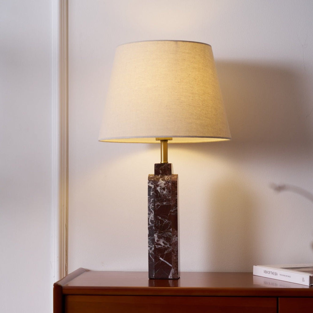 Lampe à poser moderne Steg en Foncé violet marbre