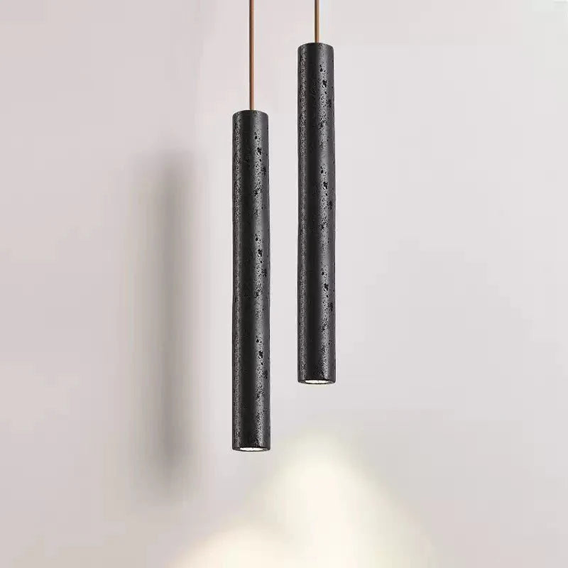 Suspension moderne Stefnir en Noir travertin
