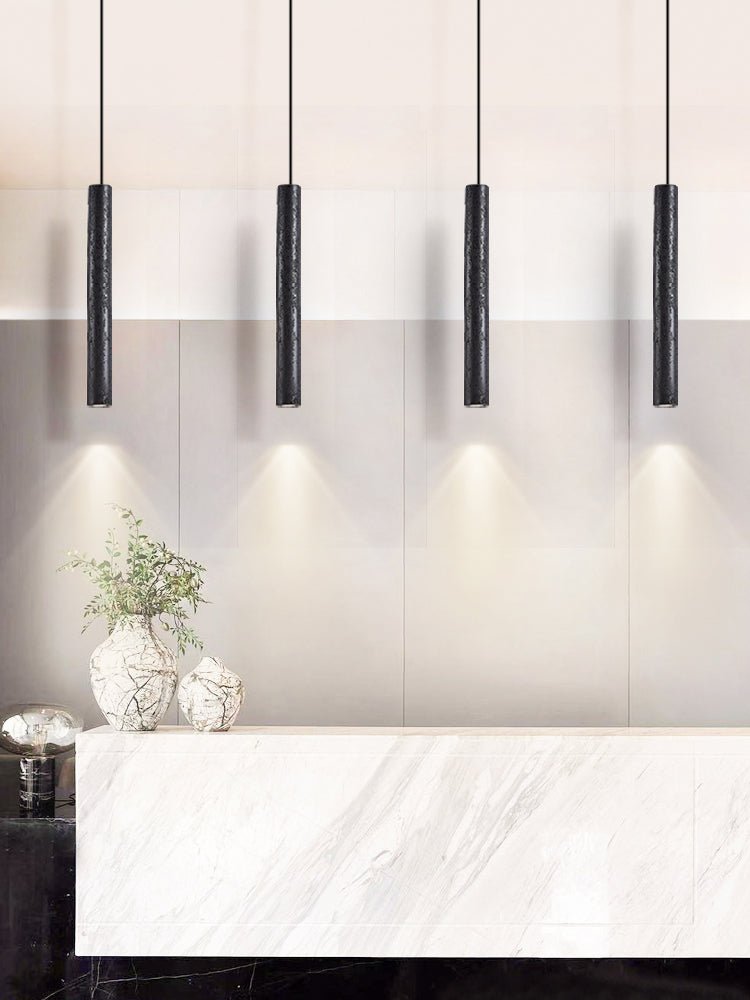 Suspension moderne Stefnir en Noir travertin