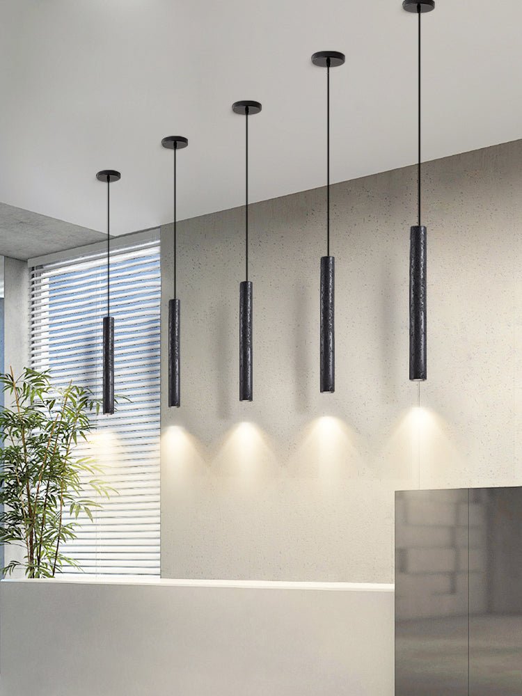 Suspension moderne Stefnir en Noir travertin